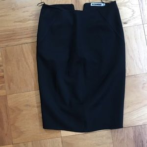 Jill Sander Black Pencil Skirt